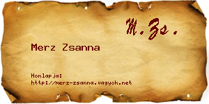 Merz Zsanna névjegykártya